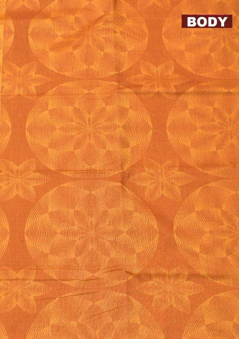 Coimbatore Cotton Brown And Sandal Shade Allself Saree With Thread Woven Border With Traditional Woven Design For Women - Indya