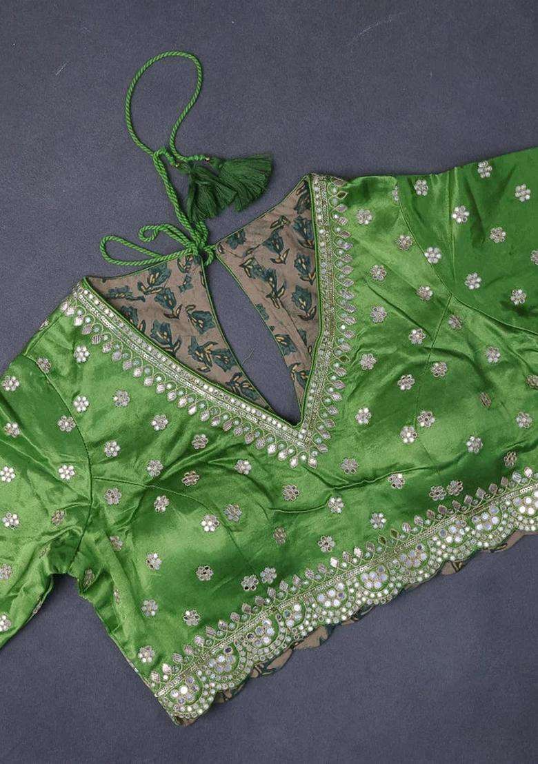 Chiffon Saree Green With Plain Body And Satin Border With Traditional Woven Design For Women - Indya