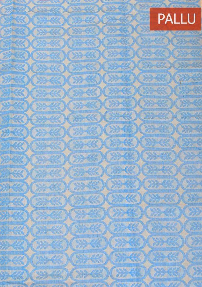 Coimbatore Cotton Sandal Fancy Emboss Art Silk Saree With Thread Woven Border With Traditional Woven Design For Women - Indya