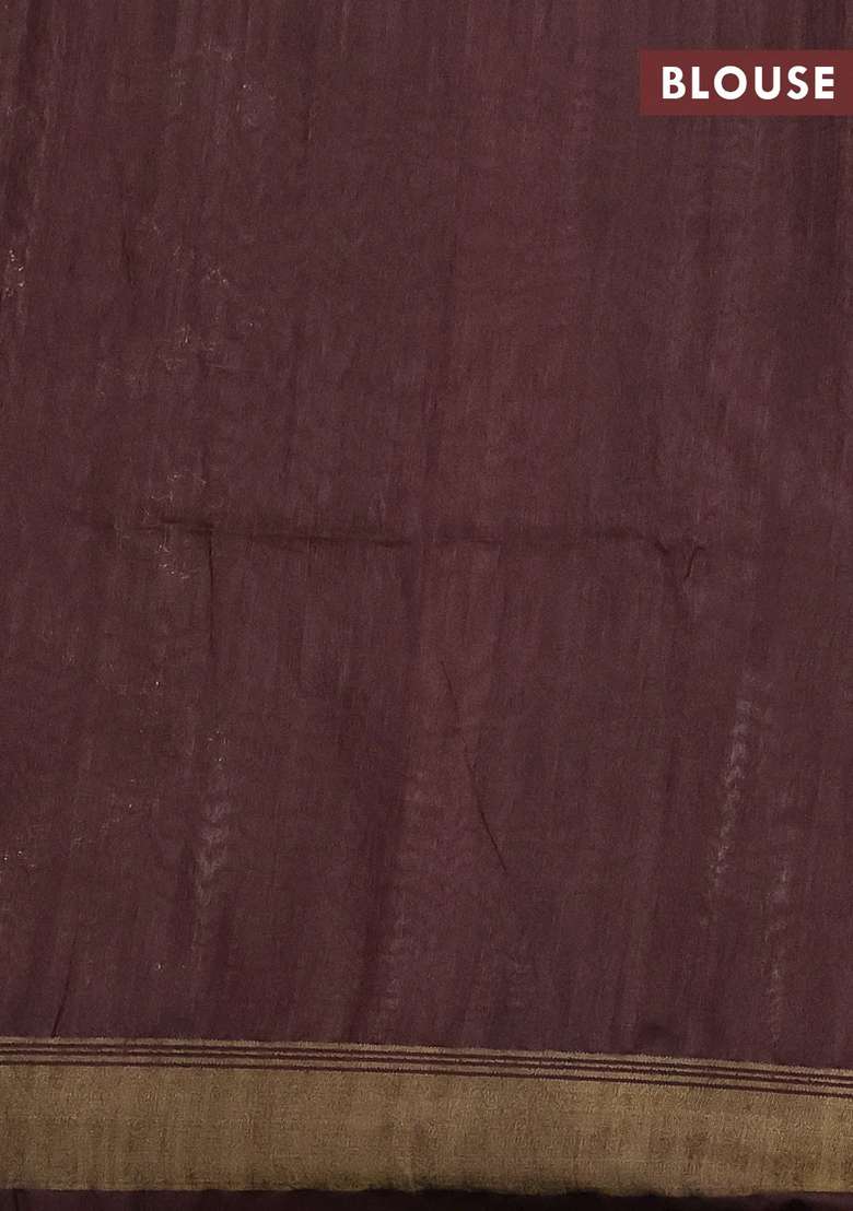 Semi Tussar Saree Red And Beige With Plain Body And Madhubani Printed Pallu For Women - Indya