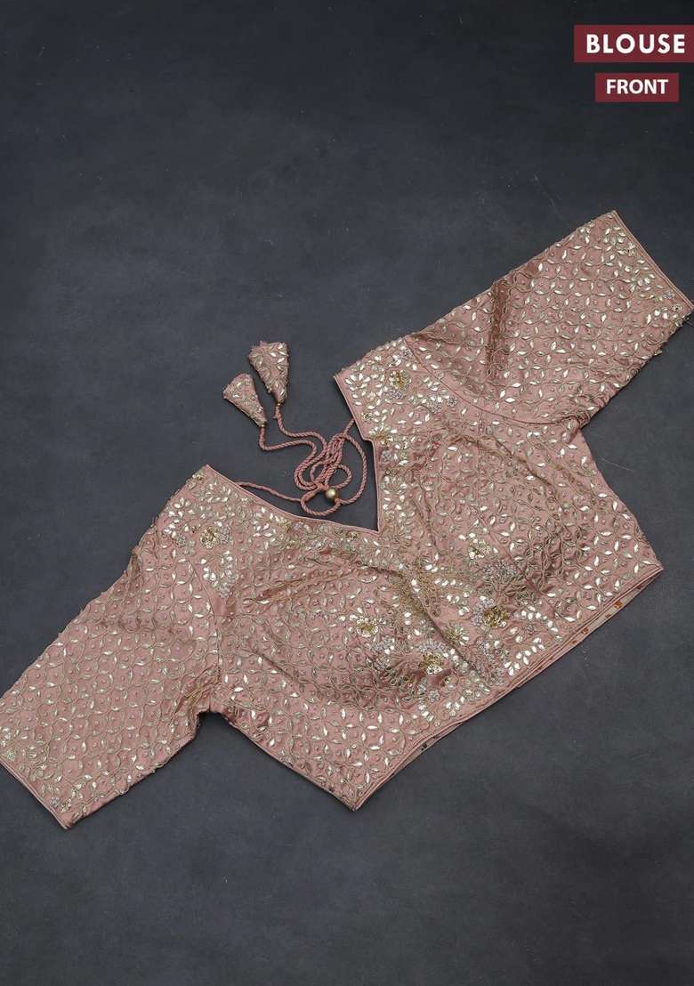 Tissue Silk Saree Pastel Peach With Allover Silver Gold Zari Weaves And Zari Woven Border With Traditional Woven Design For Women - Indya