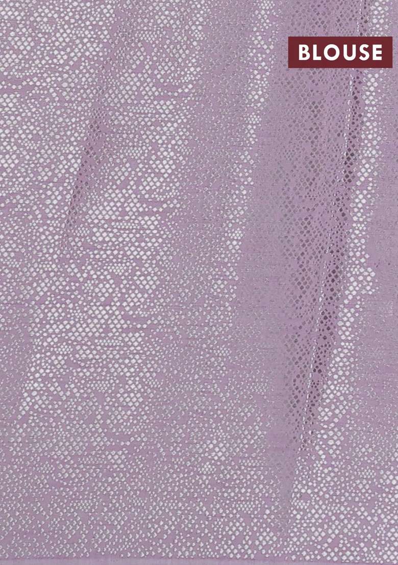 Pure Tissue Silk Saree Pastel Pink With Allover Floral Embroidery Applique Work And Embroidery Scallop Border With Embroidered Design For Women - Indya