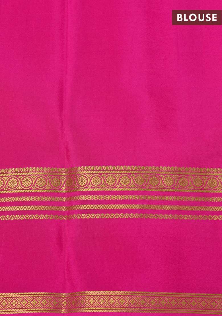 Pure Mysore Silk Crepe Saree Pink With Allover Shibori Prints And Rettapet Zari Woven Border With Printed Design For Women - Indya