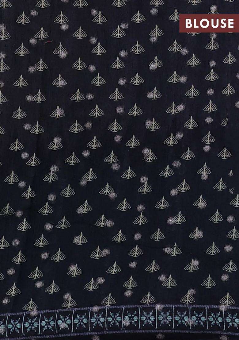 Matka Tussar Saree Beige And Teal Green With Allover Thread Buttas Butta Prints And Long Temple Design Printed Border For Women - Indya