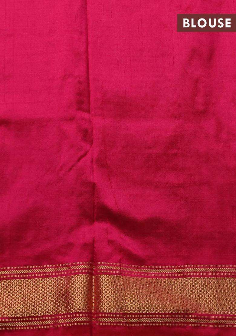 Pochampally Silk Saree Dark Grey And Dark Pink With Allover Ikat Weaves And Zari Woven Border With Traditional Woven Design For Women - Indya
