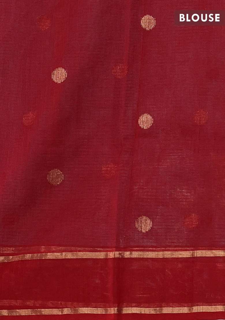 Pure Zari Kota Silk Cotton Saree Grey And Maroon With Allover Silver Zari Woven Buttas And Rettapet Zari With Buttas And Brocade Design For Women - Indya