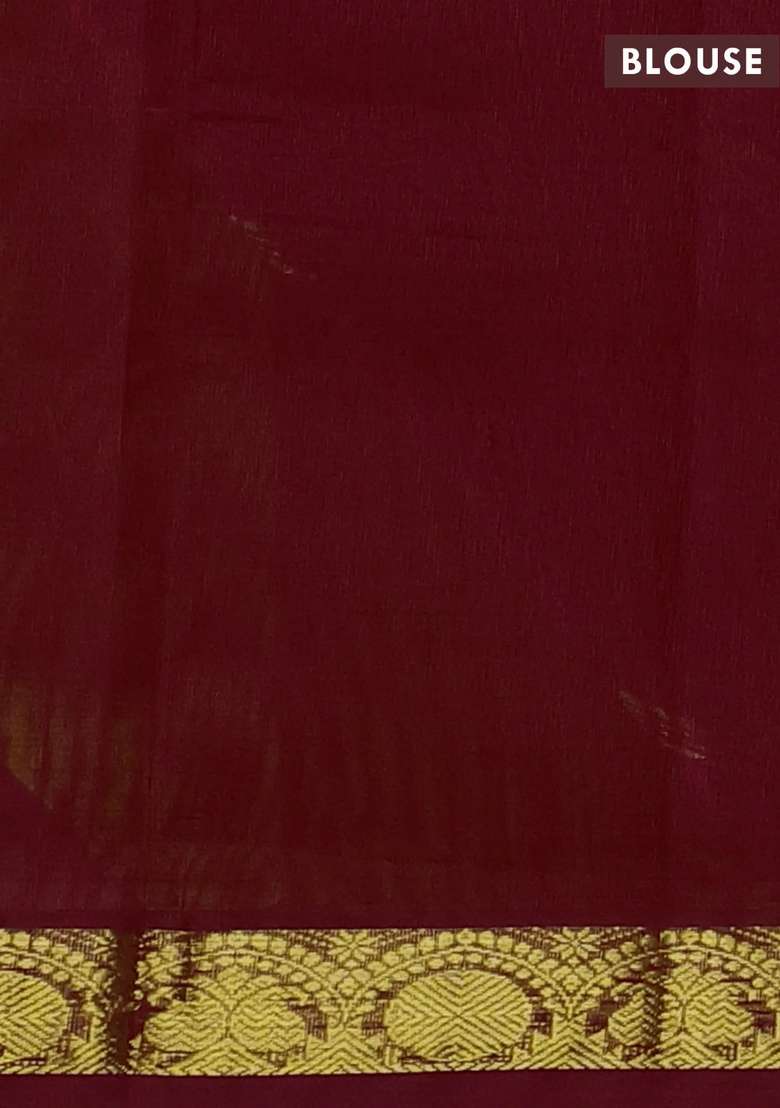 Silk Cotton Saree Mustard Yellow And Kumkum Red With Plain Body And Zari Woven Border With Traditional Woven Design For Women - Indya