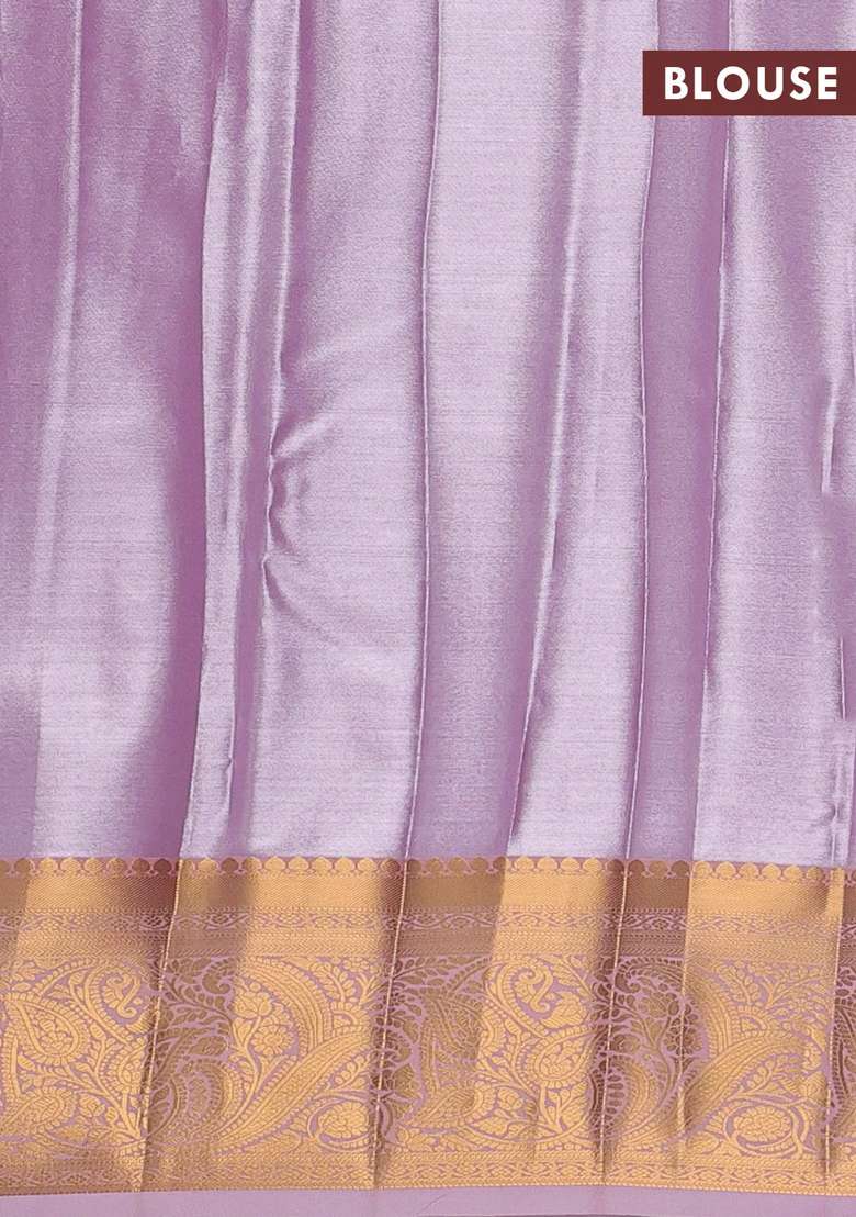 Bangalori Tissue Silk Saree Lotus Pink With Allover Zari Woven Brocade Weaves And Zari Woven Border With Buttas And Brocade Design For Women - Indya