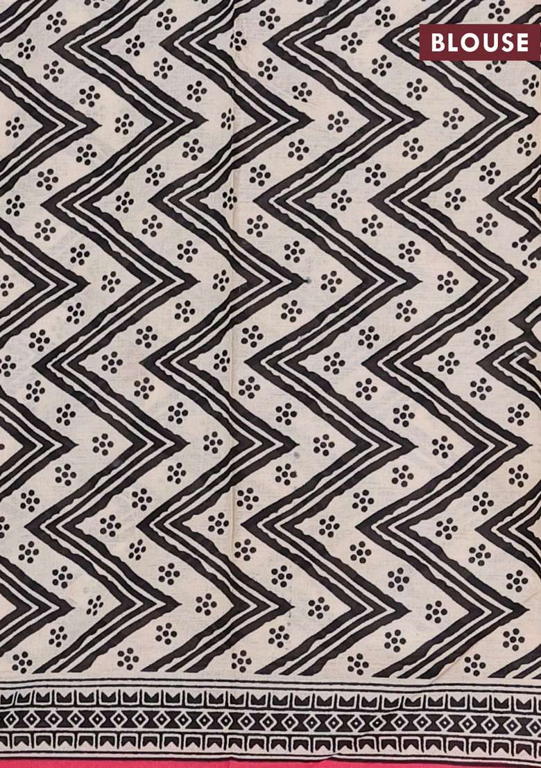 Muslin Cotton Saree Pink And Beige With Allover Butta Prints And Printed Border For Women - Indya