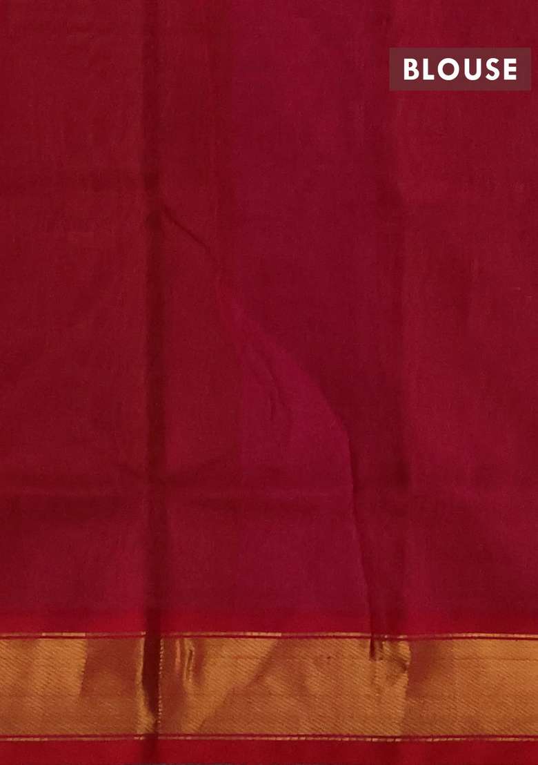 Silk Cotton Saree Mustard Green Shade And Pink With Plain Body And Zari Woven Border With Traditional Woven Design For Women - Indya