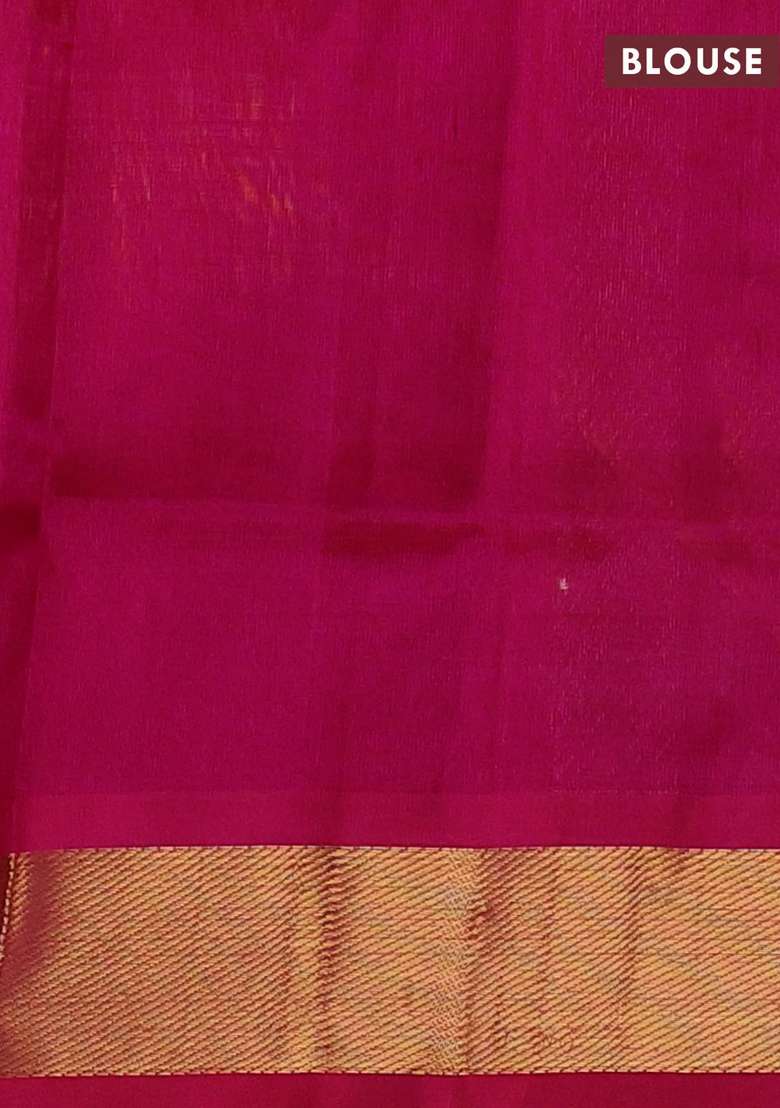Silk Cotton Saree Mustard Yellow And Pink With Plain Body And Zari Woven Border With Traditional Woven Design For Women - Indya