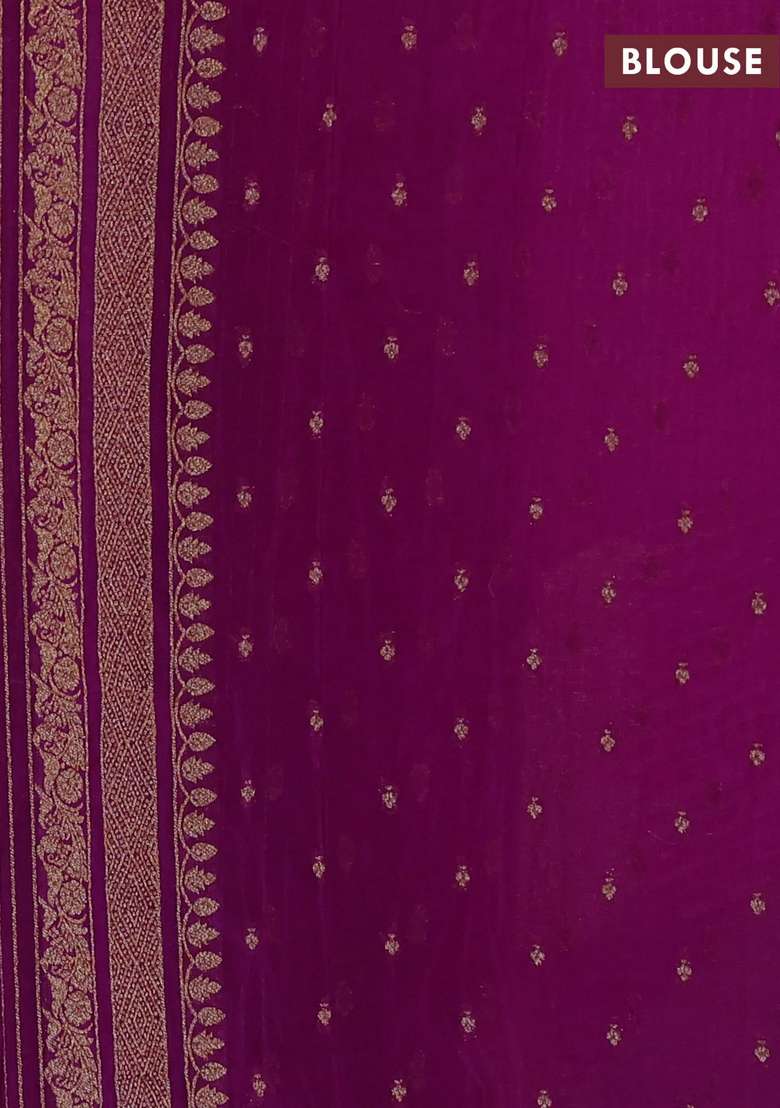 Banarasi Semi Crepe Saree Purple With Allover Thread Zari Weaves And Woven Border With Traditional Woven Design For Women - Indya