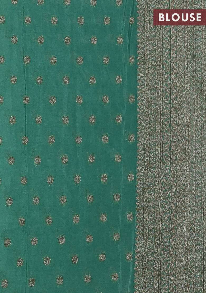 Banarasi Semi Crepe Saree Pastel Green With Allover Thread Zari Weaves And Woven Border With Traditional Woven Design For Women - Indya