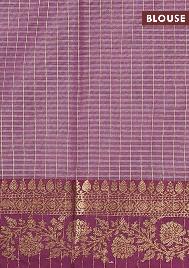 Banarasi Semi Dupion Art Silk Saree Grey And Wine Shade With Thread Zari Woven Buttas And Woven Border With Buttas And Brocade Design For Women - Indya