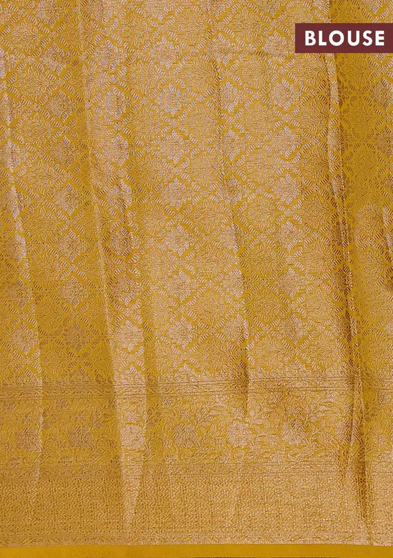 Semi Chiniya Silk Saree Coffee Brown And Dark Mustard With Allover Thread Zari Weaves And Woven Border With Traditional Woven Design For Women - Indya