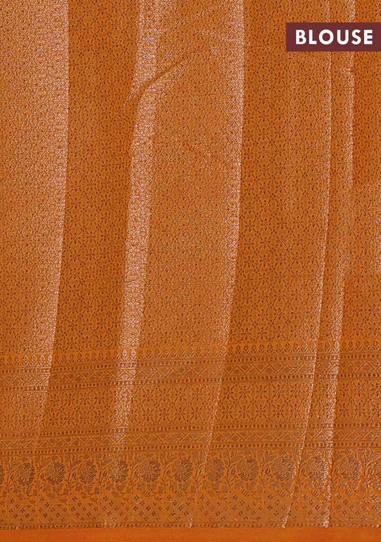 Semi Chiniya Silk Saree Mango Yellow With Allover Thread Zari Weaves And Woven Border With Traditional Woven Design For Women - Indya