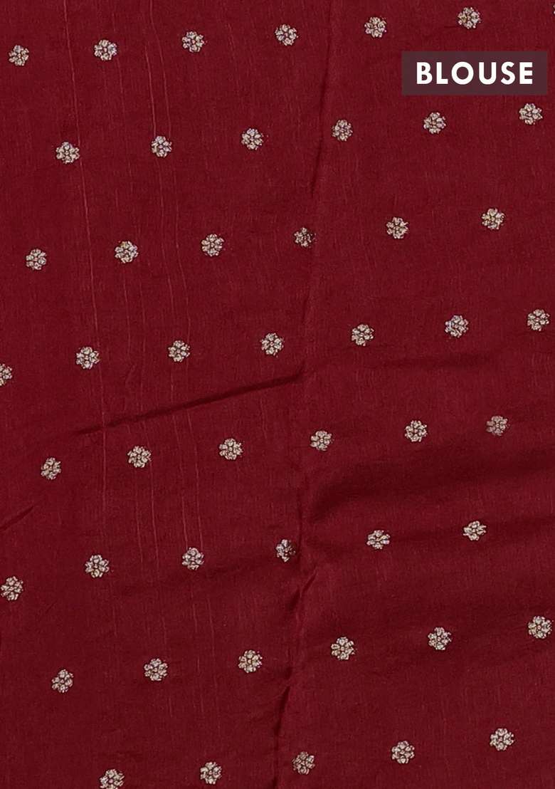 Art Kota Silk Saree Red With Thread Zari Woven Buttas And Zari Woven Border With Buttas And Brocade Design For Women - Indya