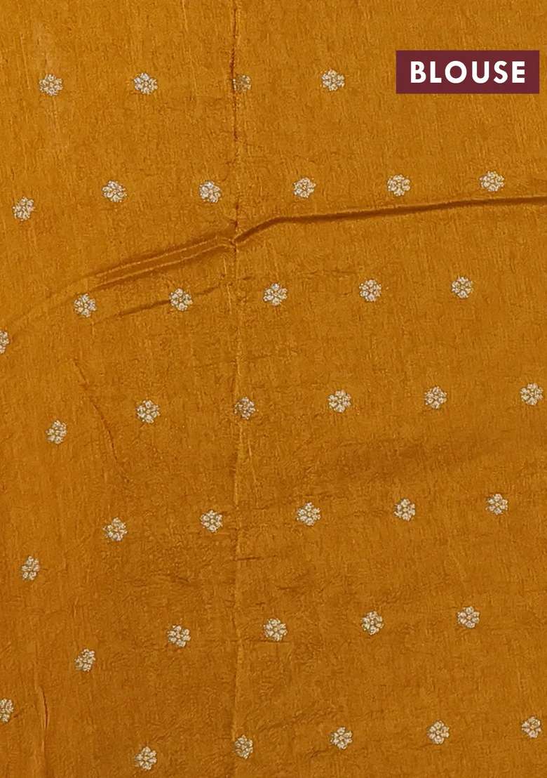 Art Kota Silk Saree Mustard Yellow With Thread Zari Woven Buttas And Zari Woven Border With Buttas And Brocade Design For Women - Indya