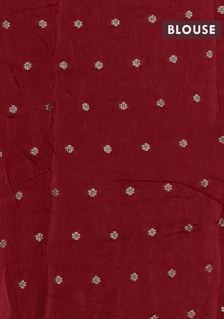 Art Kota Silk Saree Red With Thread Zari Woven Buttas And Zari Woven Border With Buttas And Brocade Design For Women - Indya