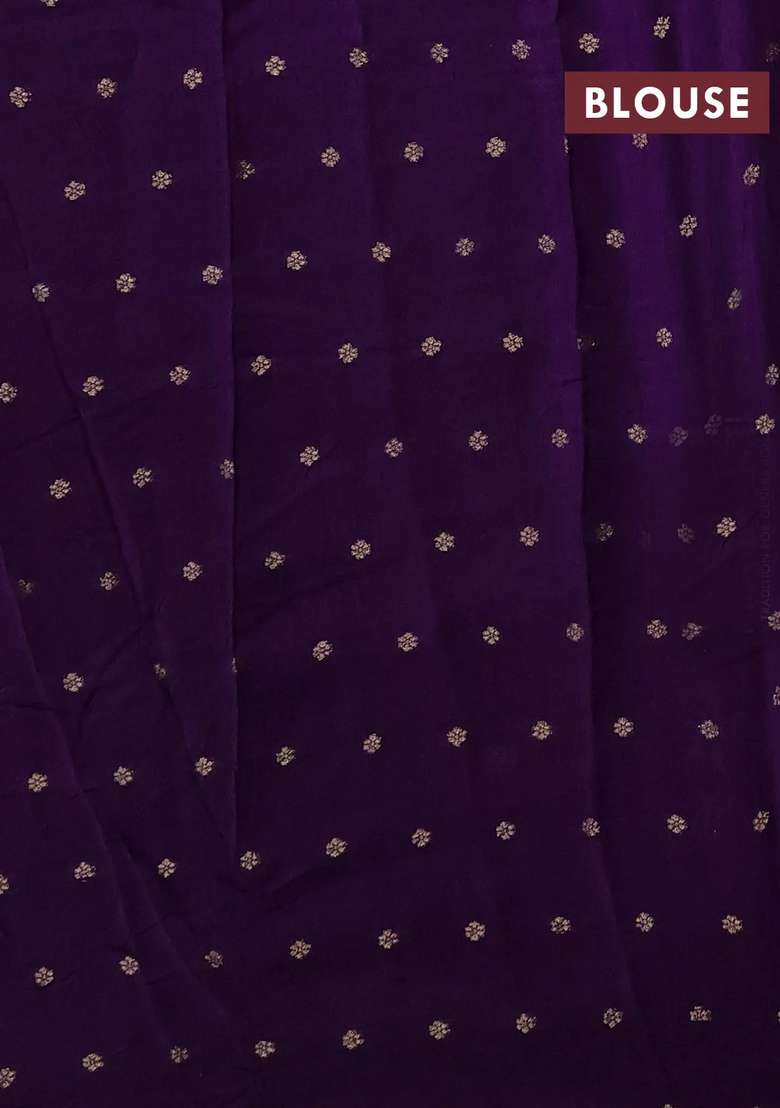 Art Kota Silk Saree Violet With Allover Thread Zari Woven Buttas And Zari Woven Border With Buttas And Brocade Design For Women - Indya