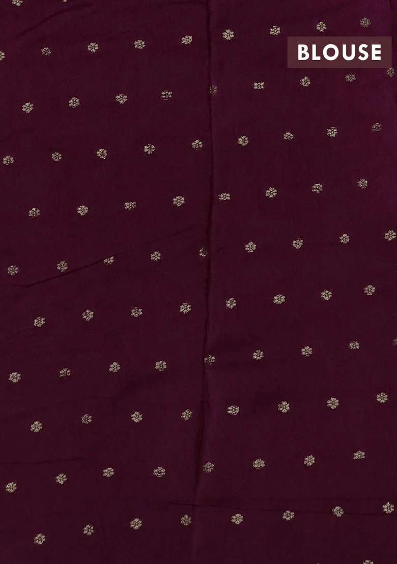 Art Kota Silk Saree Purple With Allover Thread Zari Woven Buttas And Zari Woven Border With Buttas And Brocade Design For Women - Indya