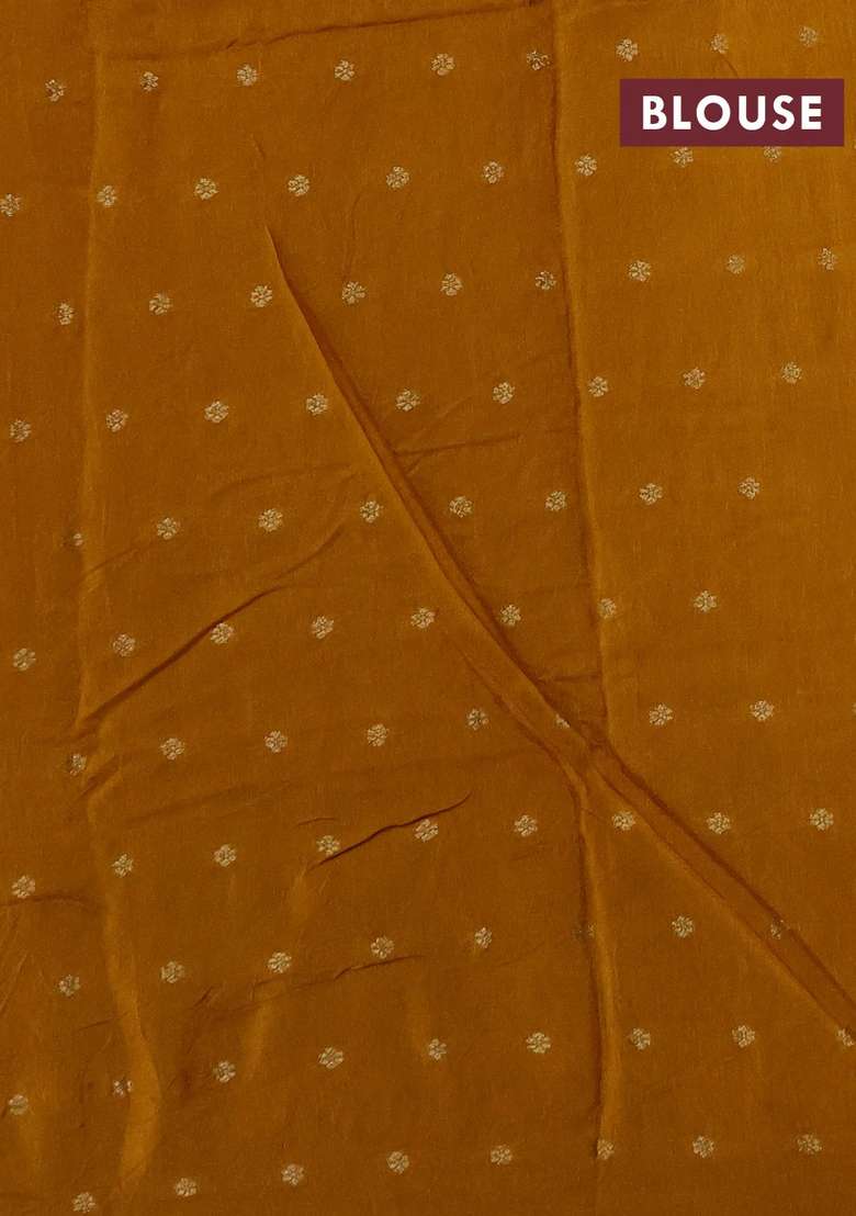 Art Kota Silk Saree Mustard Yellow With Thread Zari Woven Buttas And Zari Woven Simple Border With Buttas And Brocade Design For Women - Indya