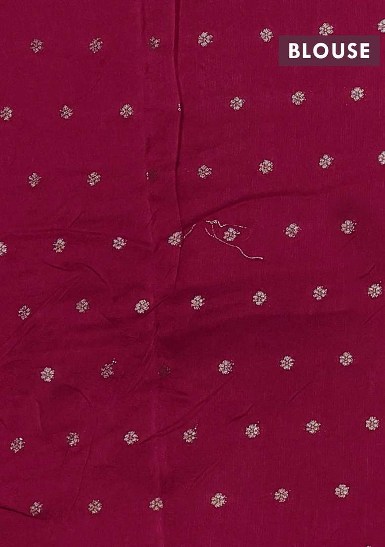 Art Kota Silk Saree Red With Silver Zari Woven Floral Buttas And Rettapet Zari Woven Border With Buttas And Brocade Design For Women - Indya