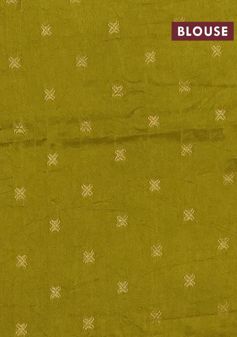 Art Kota Silk Saree Light Green With Silver Zari Woven Buttas And Zari Woven Simple Border With Buttas And Brocade Design For Women - Indya