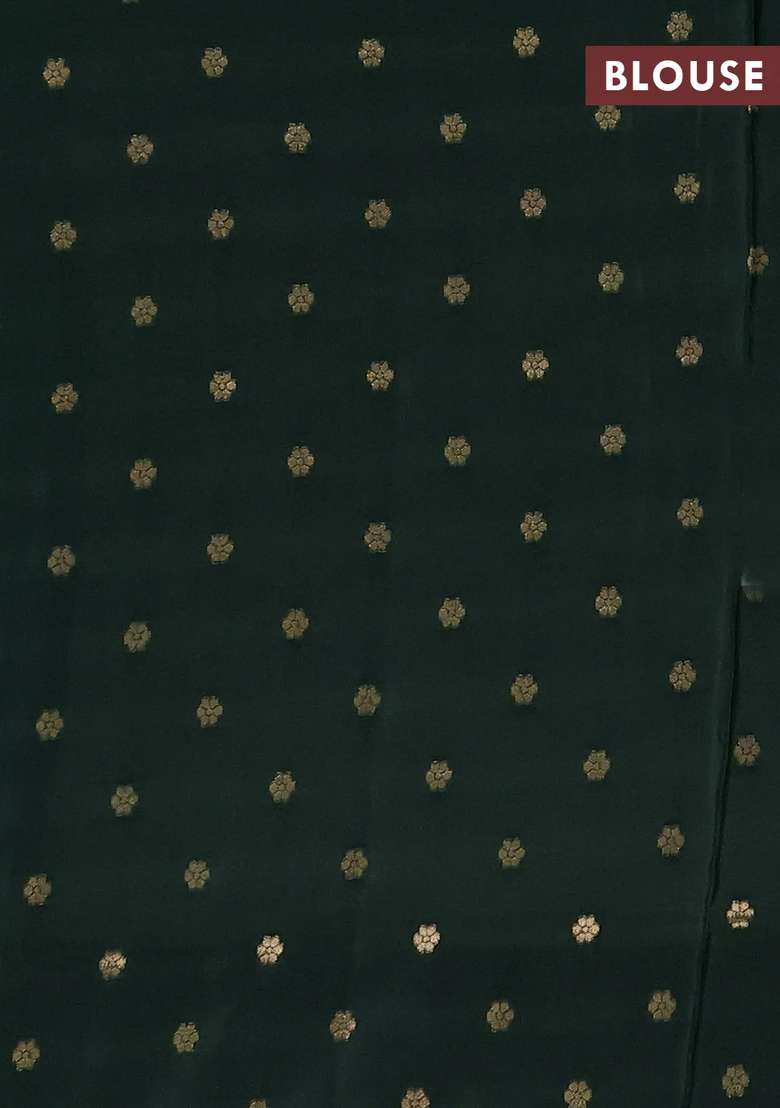 Off White Purple Semi Mysore Silk Saree Buttas With Buttas And Brocade Design For Women - Indya