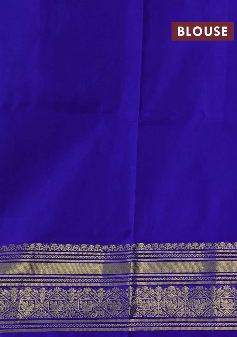 Cs Blue Violet Venkatagiri Silk Jamdani Buttas Saree With Buttas And Brocade Design For Women - Indya