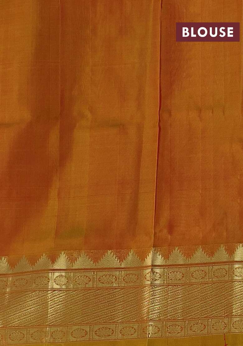 Maroon Mustard Yellow Venkatagiri Silk Jamdani Buttas Saree With Buttas And Brocade Design For Women - Indya
