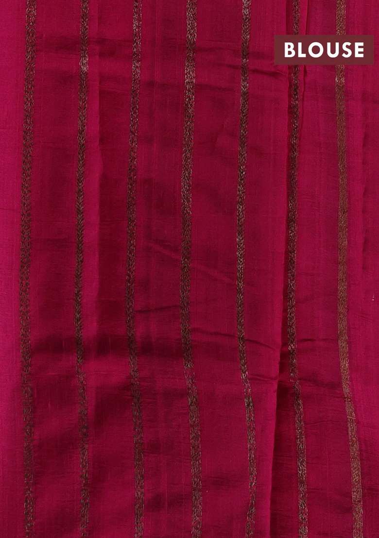 Brown Pink Banarasi Raw Silk Saree Buttas With Buttas And Brocade Design For Women - Indya