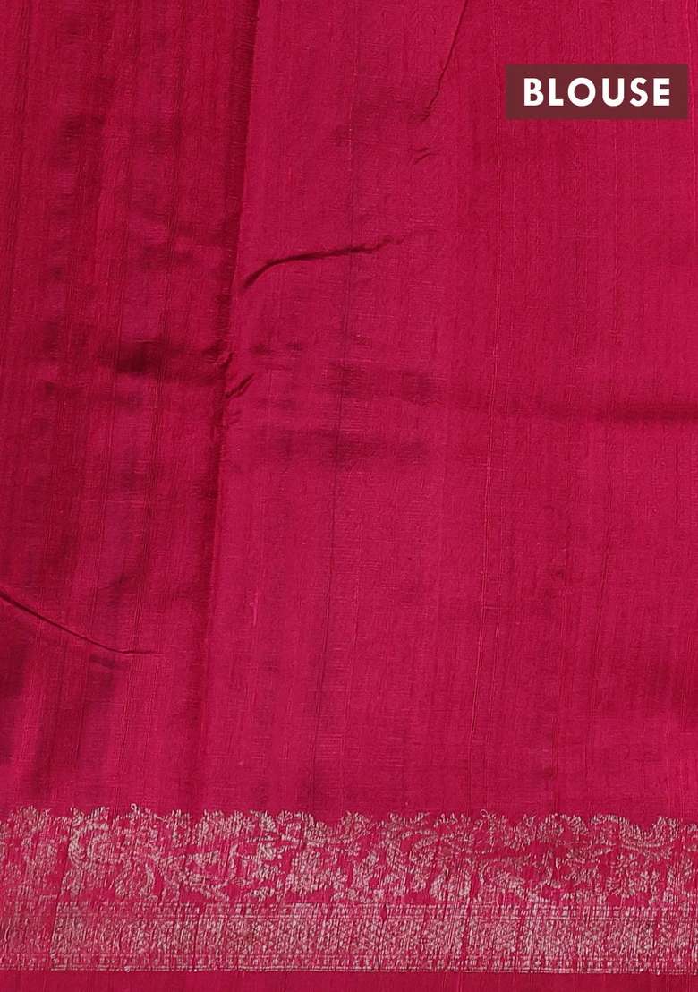 Brown Pink Banarasi Raw Silk Saree Buttas With Buttas And Brocade Design For Women - Indya