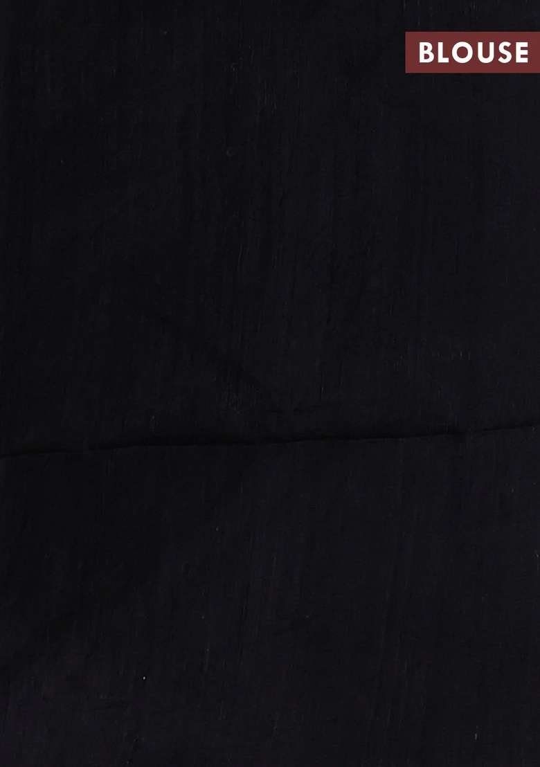 Black Matka Tussar Silk Sequences Saree With Traditional Woven Design For Women - Indya