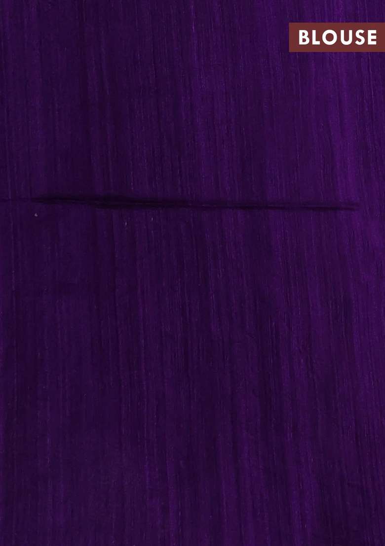 Purple Matka Tussar Silk Buttas Saree With Buttas And Brocade Design For Women - Indya