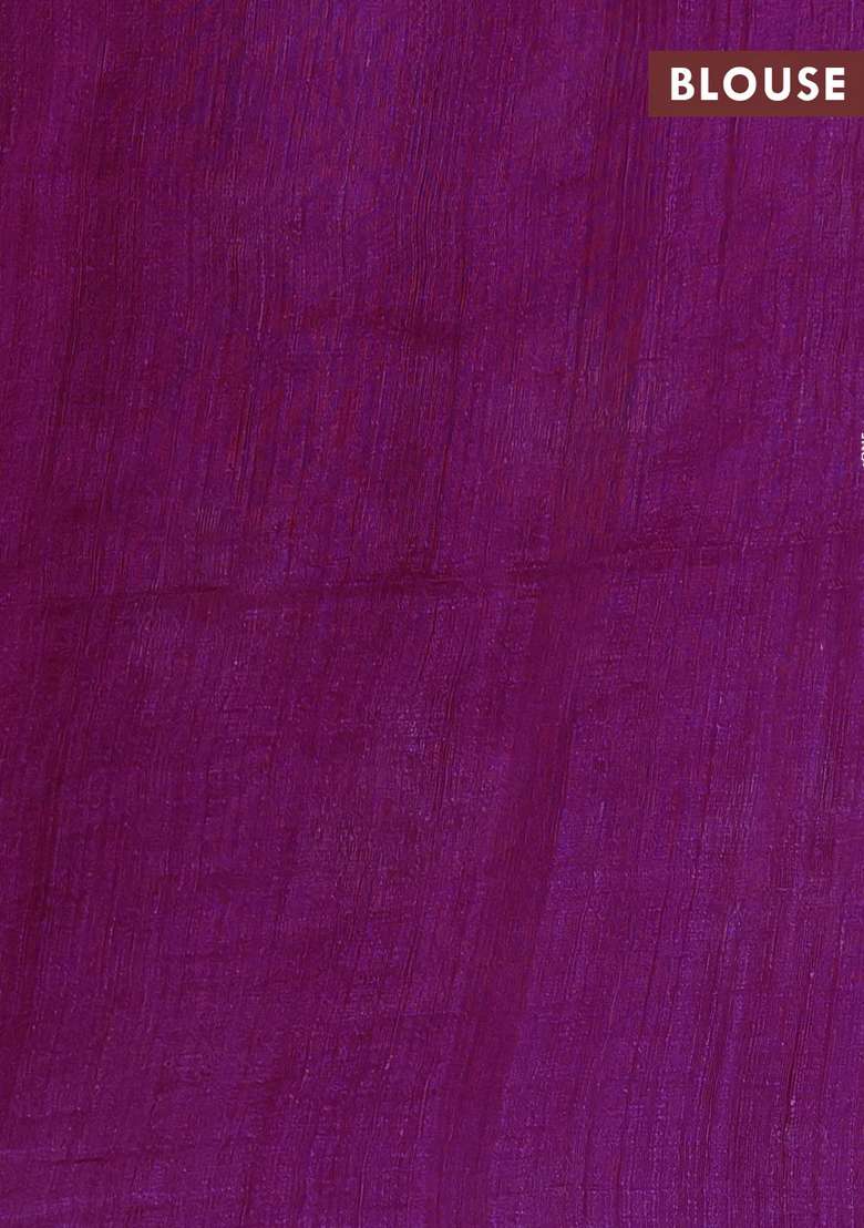 Magenta Pink Matka Tussar Silk Buttas Saree With Buttas And Brocade Design For Women - Indya