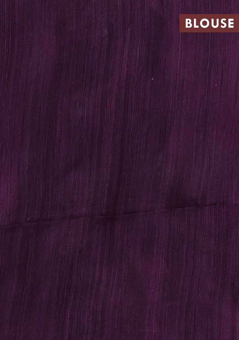 Wine Matka Tussar Silk Buttas Saree With Buttas And Brocade Design For Women - Indya