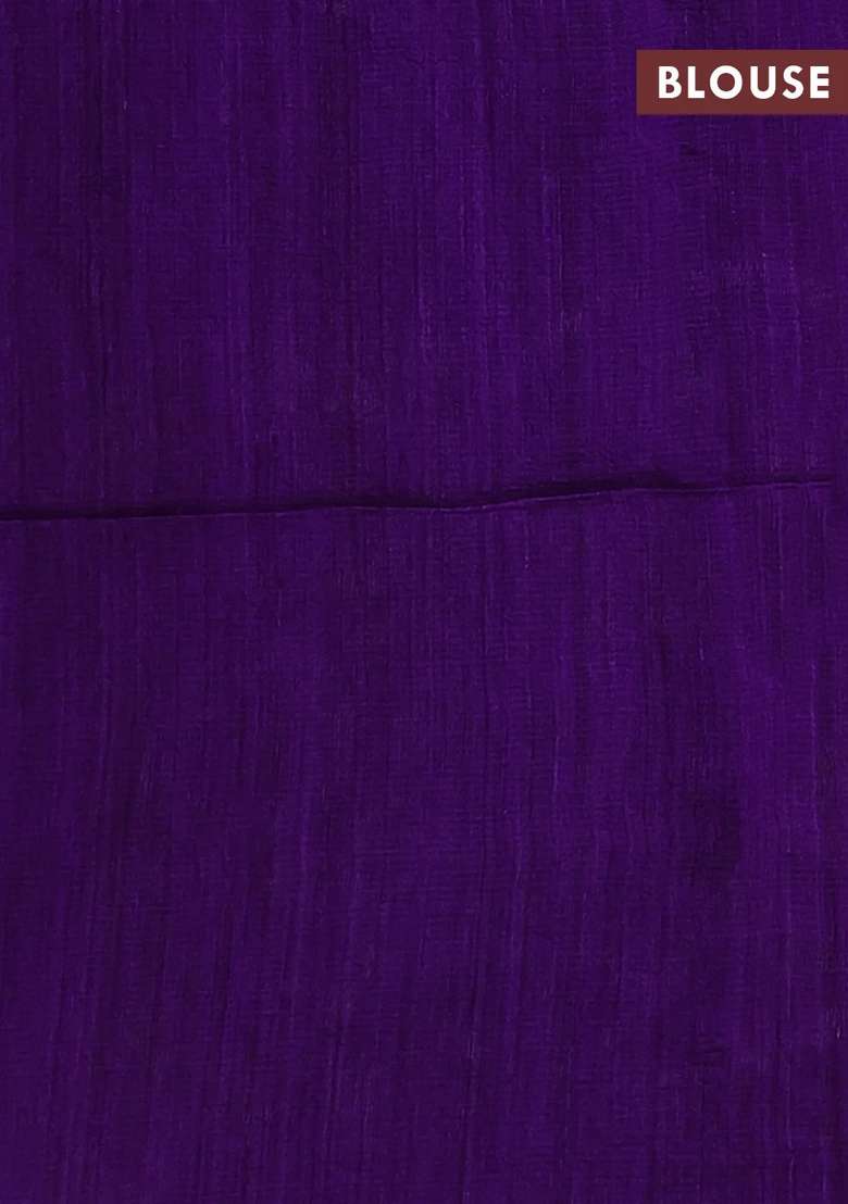 Purple Matka Tussar Silk Sequences Saree With Traditional Woven Design For Women - Indya