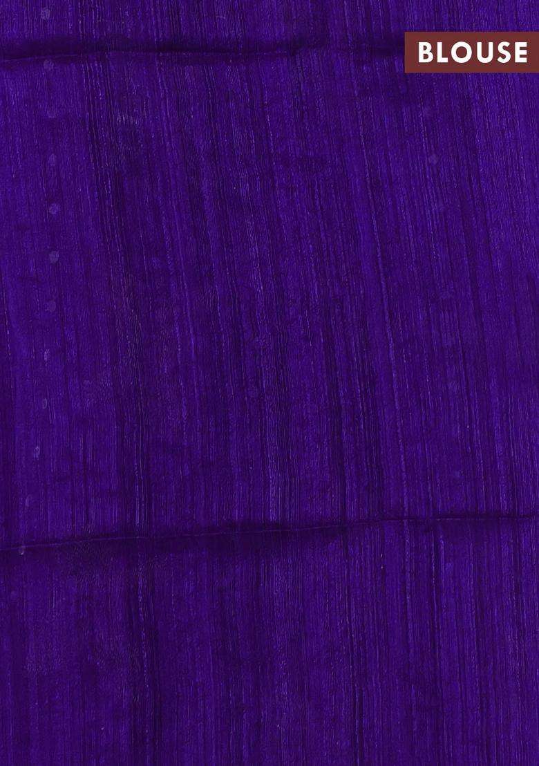 Purple Matka Tussar Partly Silk Sequences Saree With Traditional Woven Design For Women - Indya