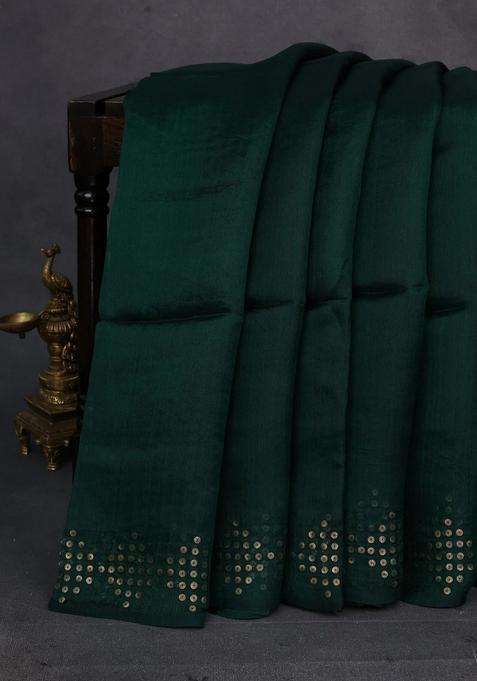 Green Matka Tussar Silk Saree With Traditional Woven Design For Women