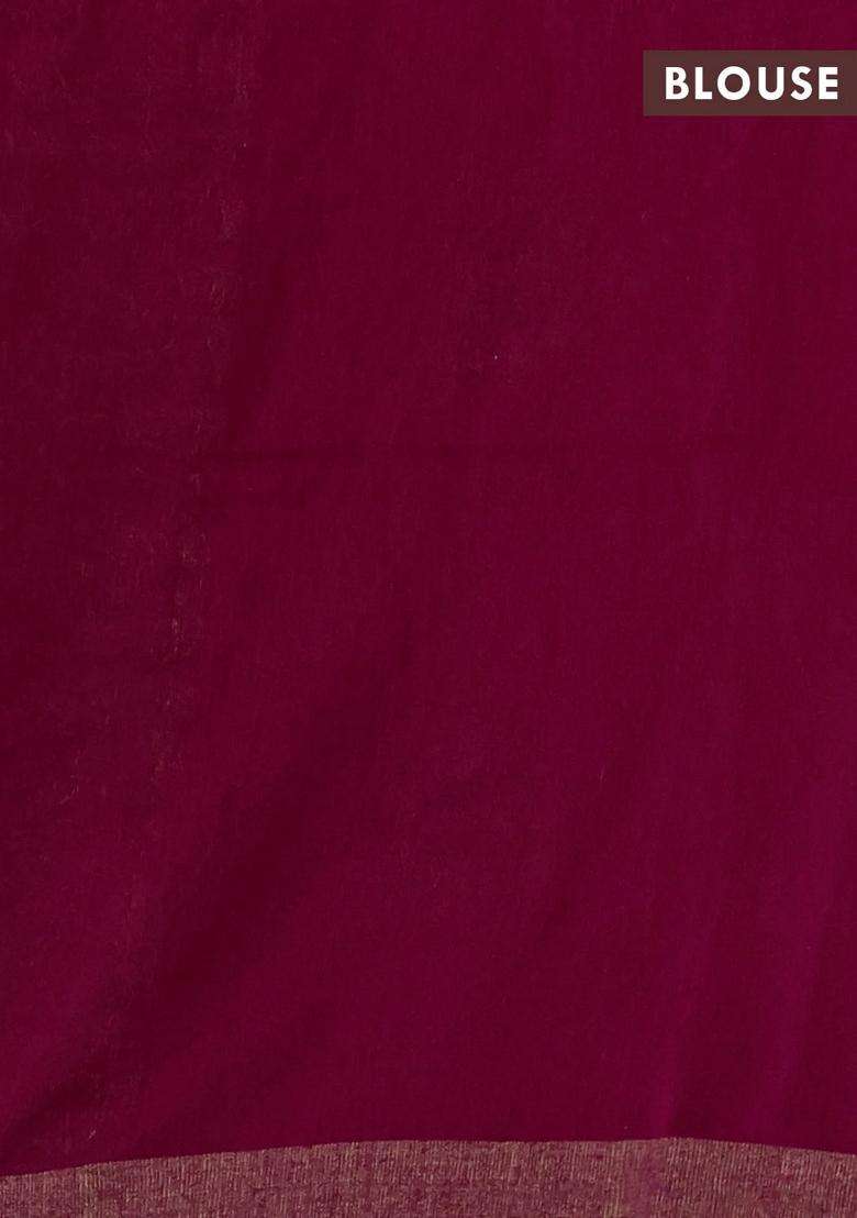 Pink Matka Tussar Silk Buttas Saree With Buttas And Brocade Design For Women - Indya