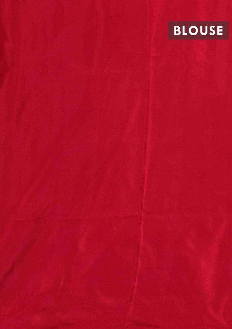 Beige Pink Pochampally Silk Saree With Traditional Woven Design For Women - Indya