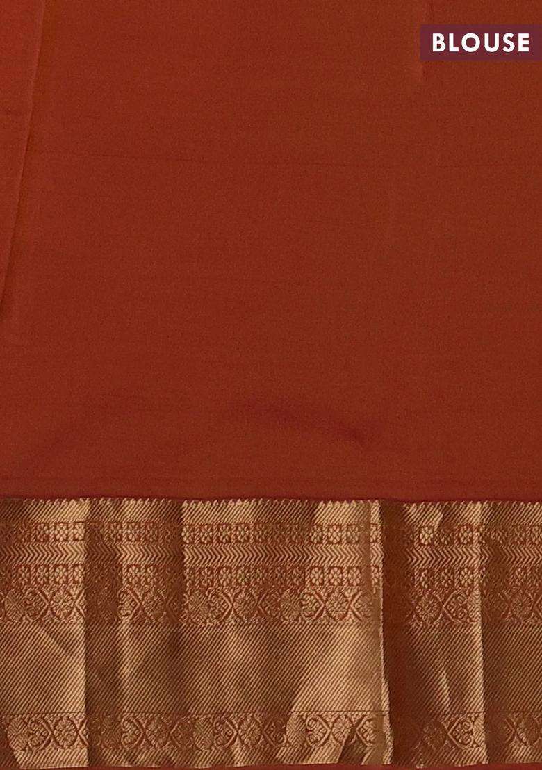 Mustard Yellow Pink Kanchipuram Silk Weaves Saree With Traditional Woven Design For Women - Indya