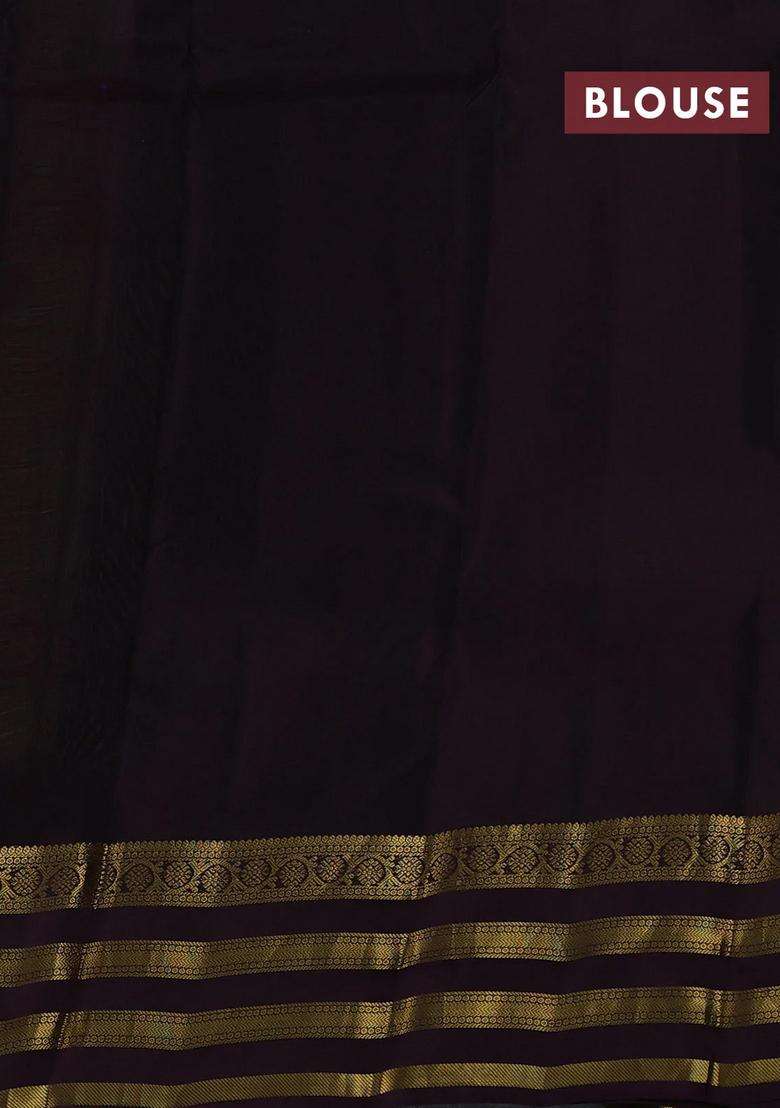 Pista Green Wine Kanchipuram Silk Weaves Saree With Traditional Woven Design For Women - Indya
