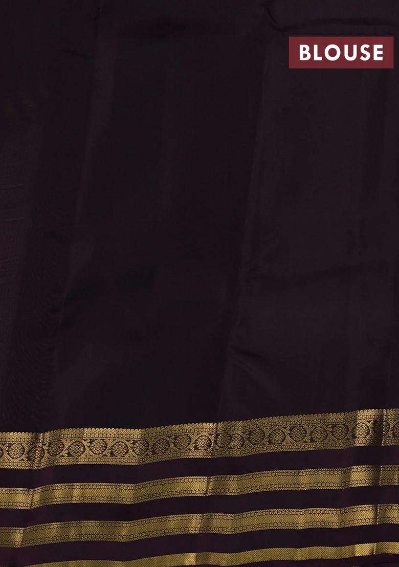 Peach Wine Kanchipuram Silk Weaves Saree With Traditional Woven Design For Women - Indya