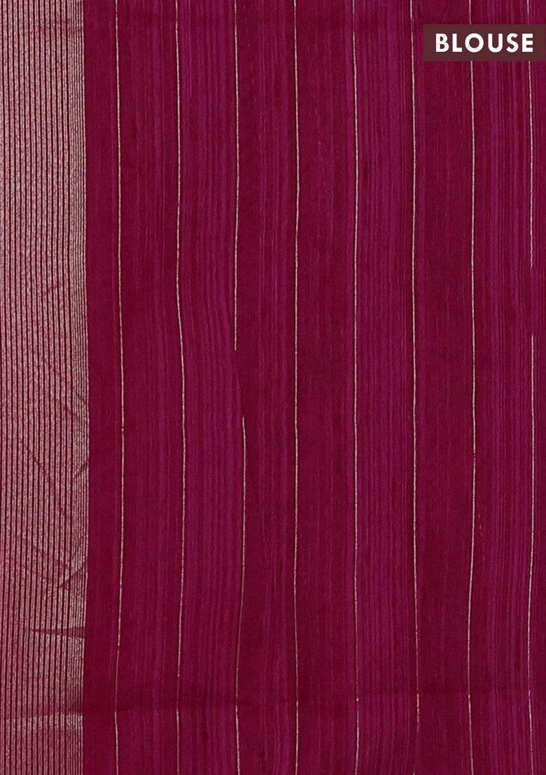 Pink Bhagalpuri Tussar Saree With Traditional Woven Design For Women - Indya