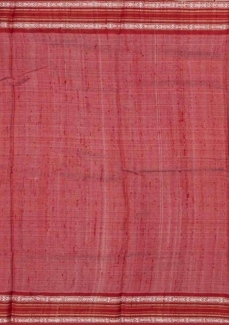 Green Handloom Printed Tussar Silk Saree With Floral Motifs Green For Women - Indya