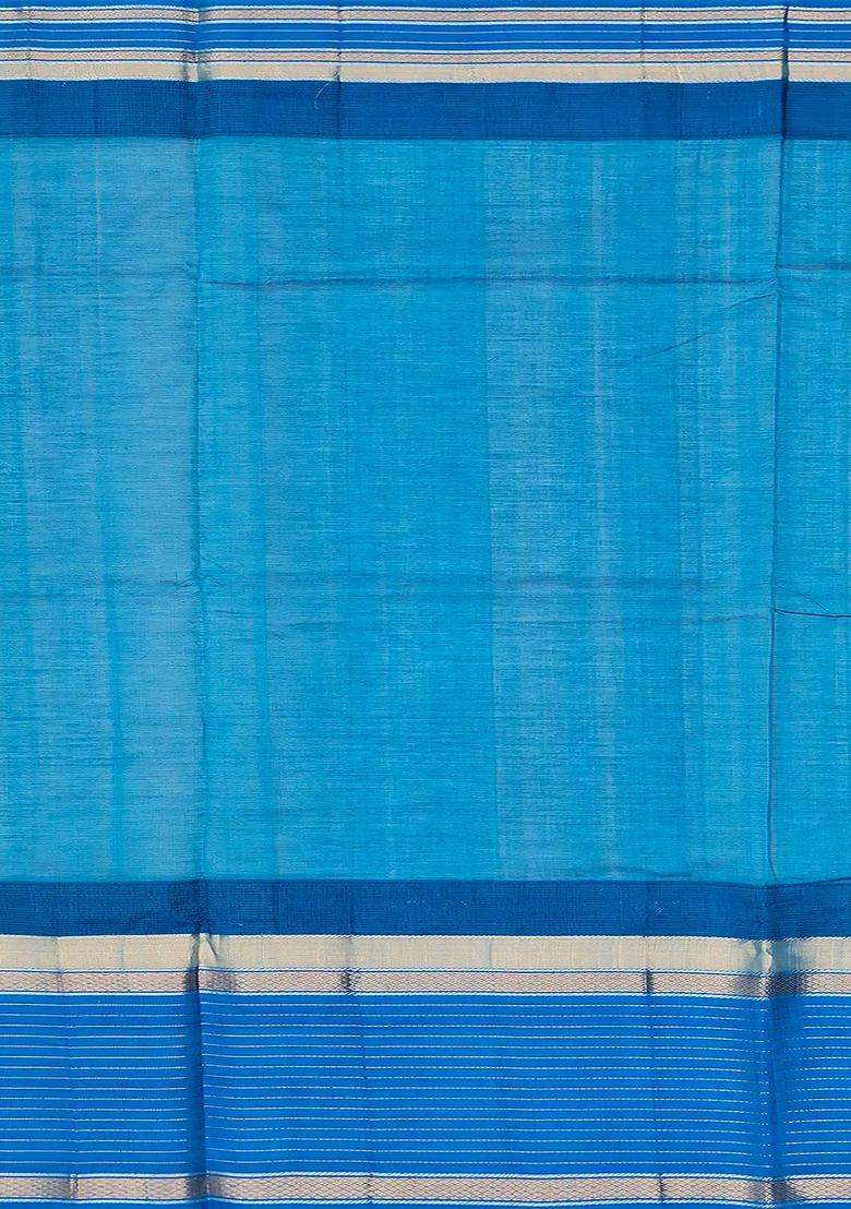 Light Peach Handloom Chirala Silk Cotton Saree With Checks Light Peach With Checks And Stripes Design For Women - Indya