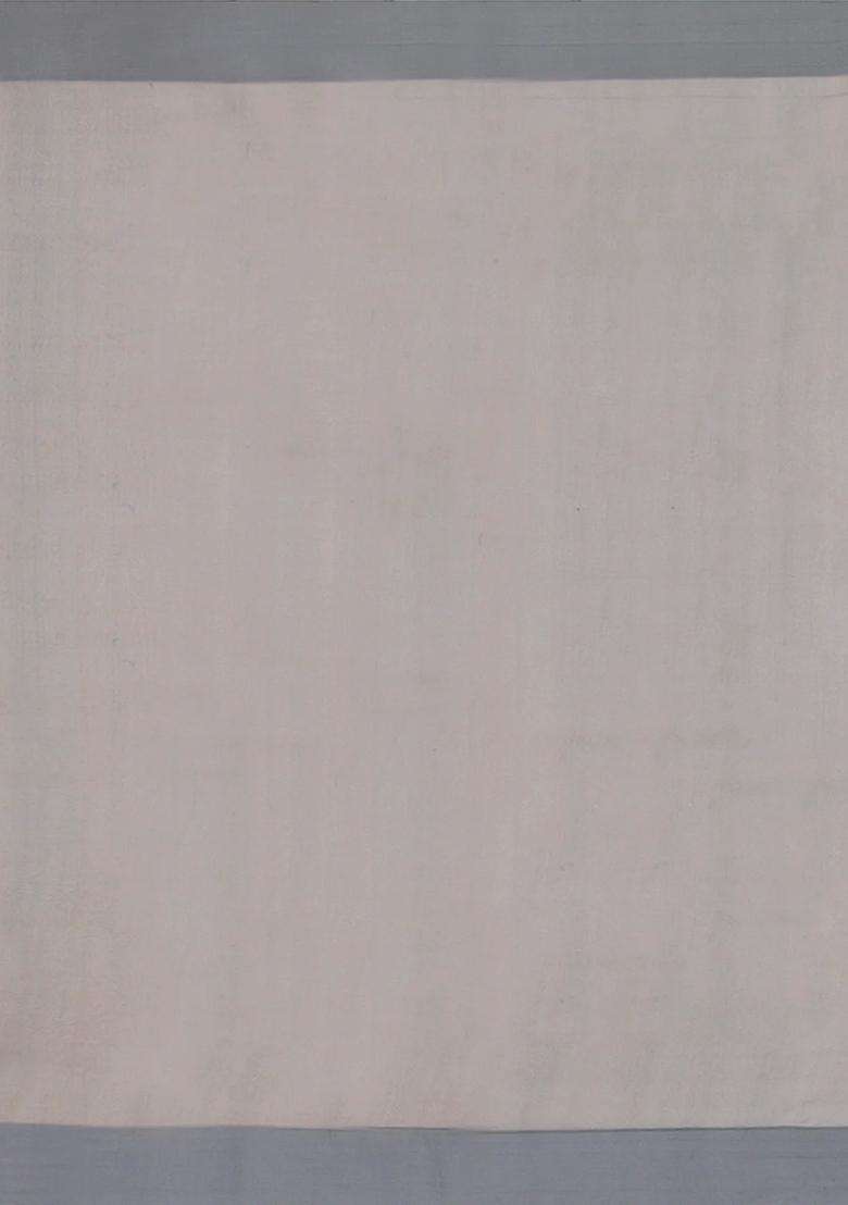 Grey Handwoven Raw Silk Saree With Jumka Motifs Grey With Traditional Woven Design For Women - Indya