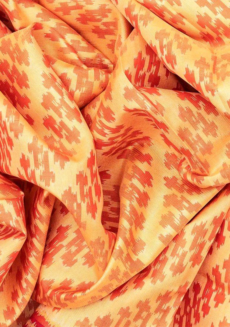 Cream Handloom Rajkot Patola Silk Saree With Floral Motifs Cream With Buttas And Brocade Design For Women - Indya